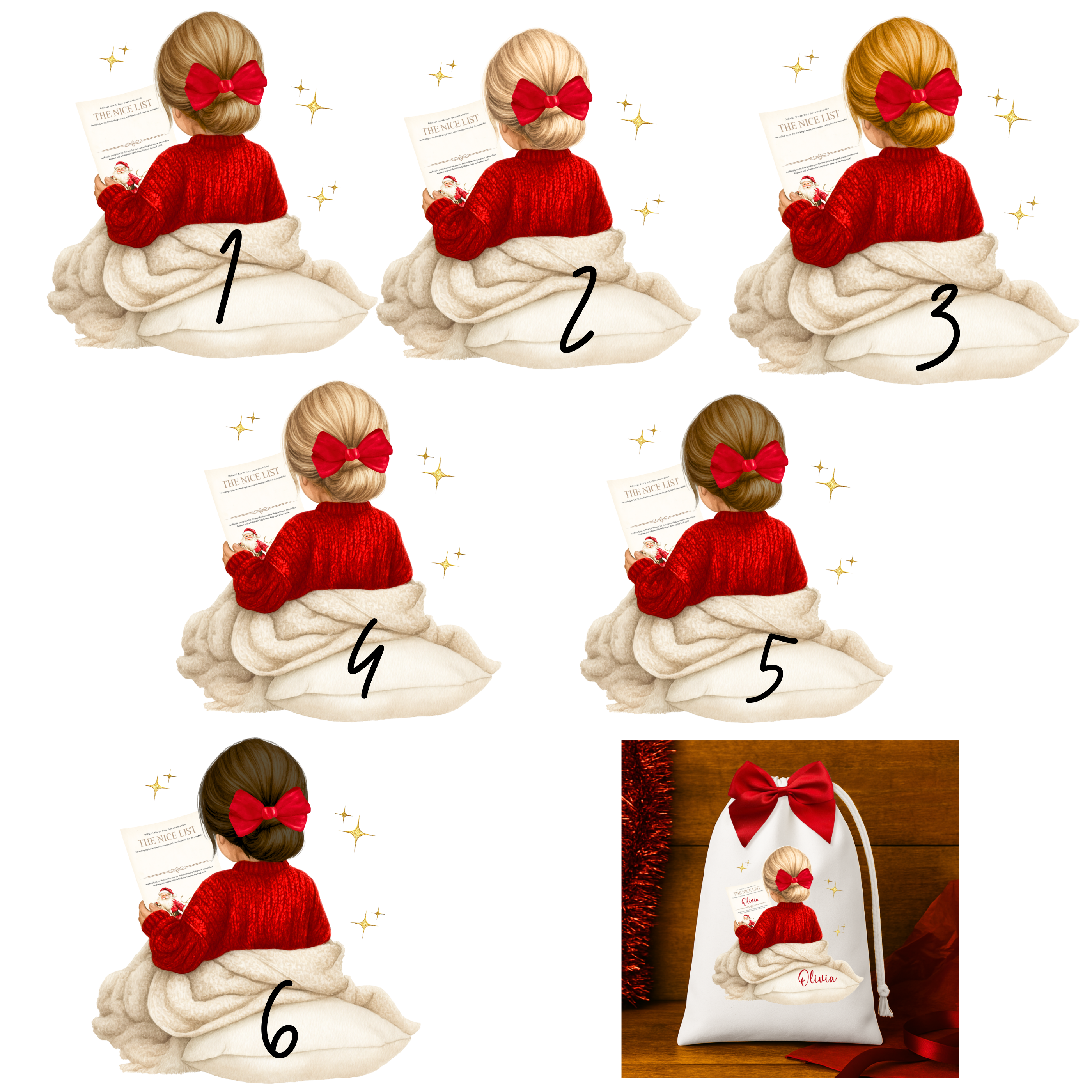 Good list girl Santa sack