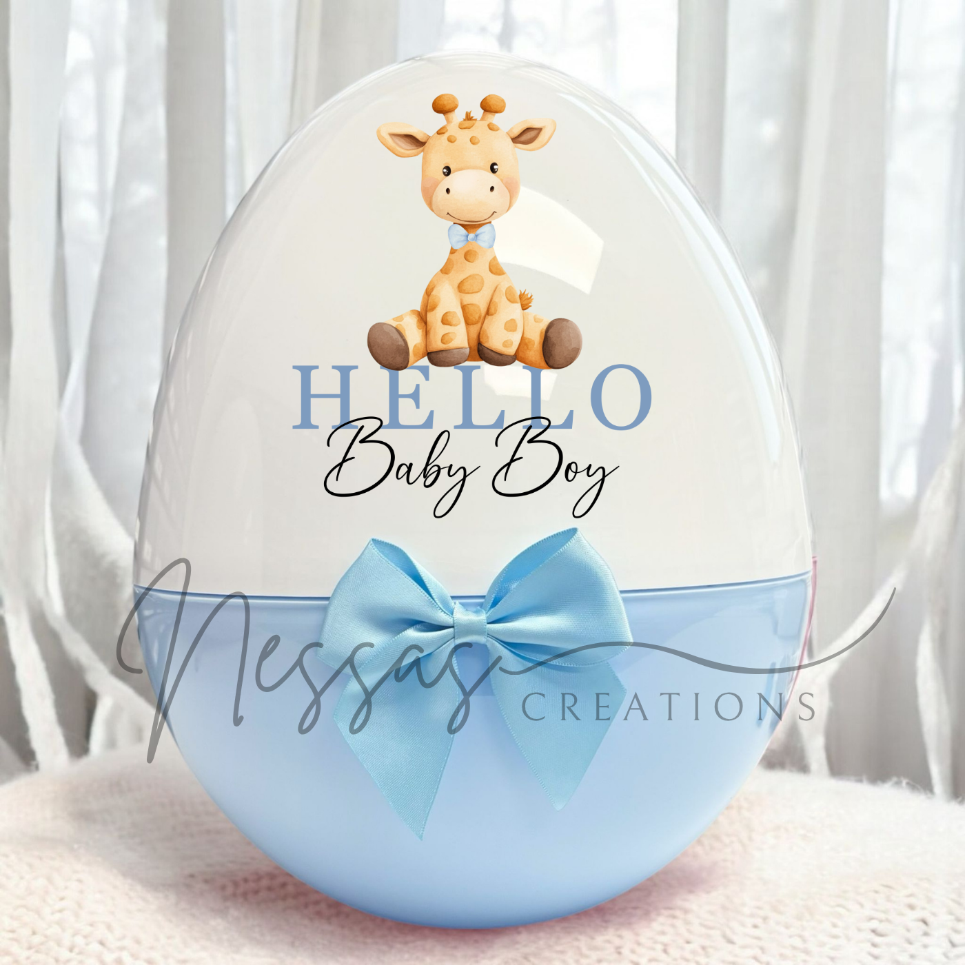 Baby boy fillable egg