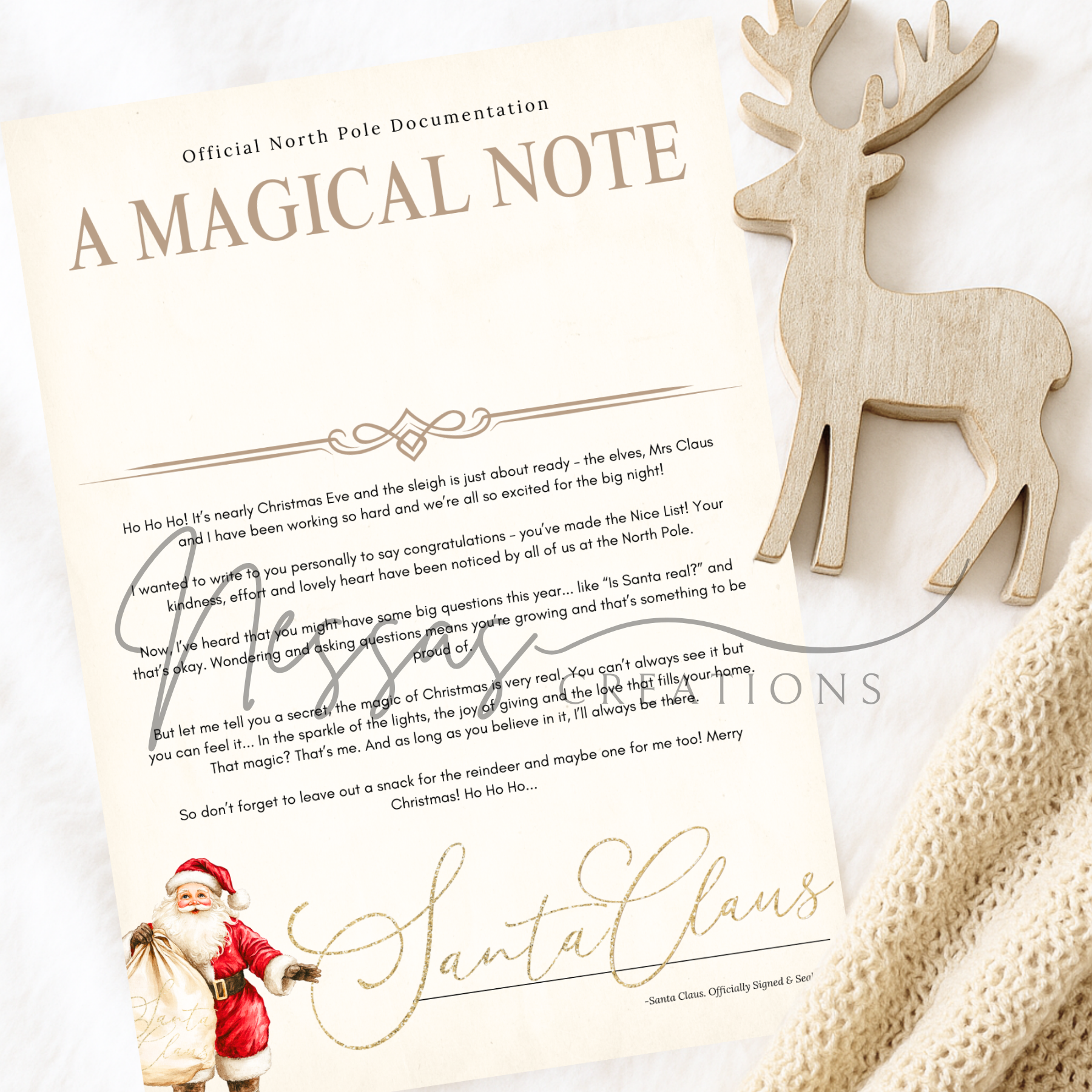 Santa sack letters