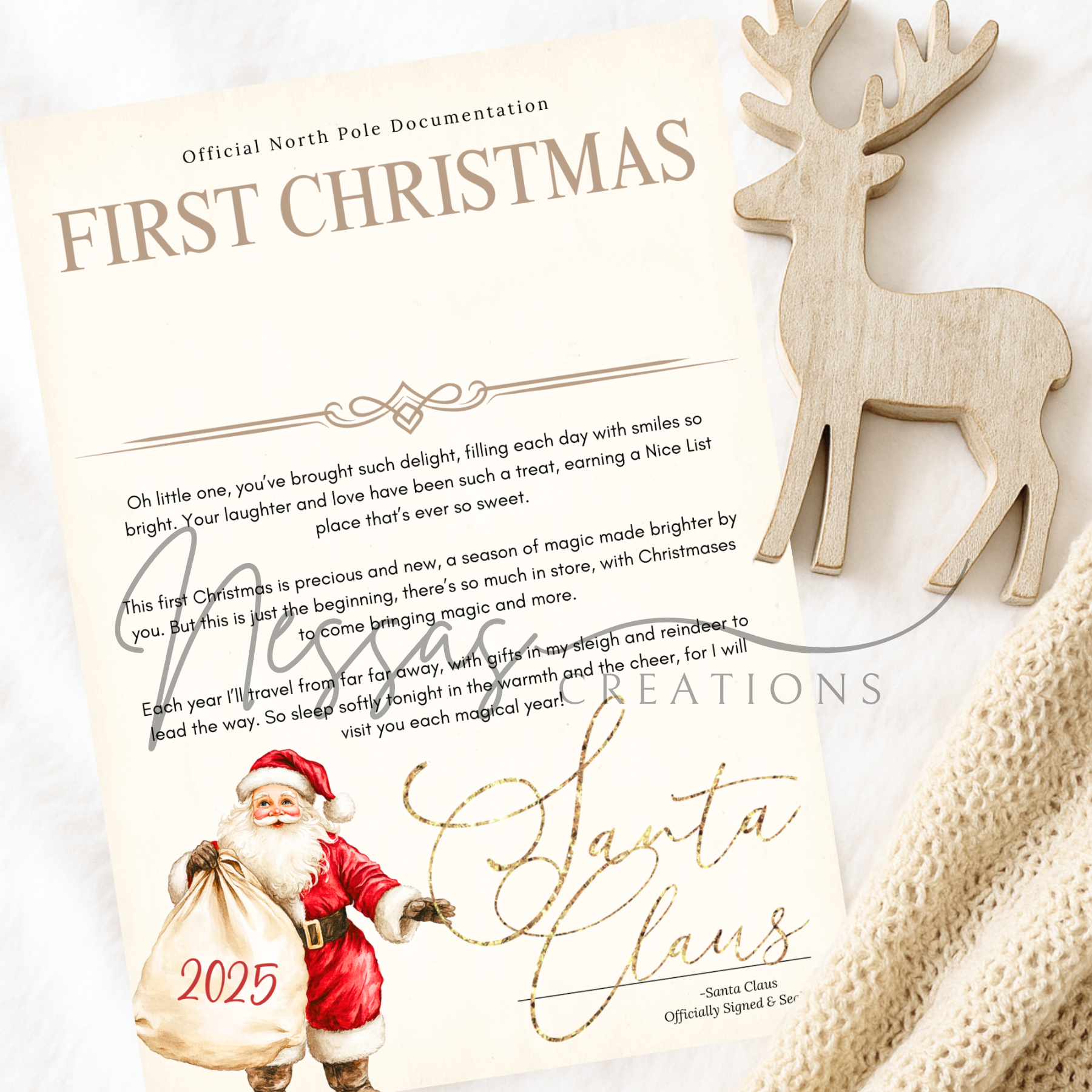 Santa sack letters