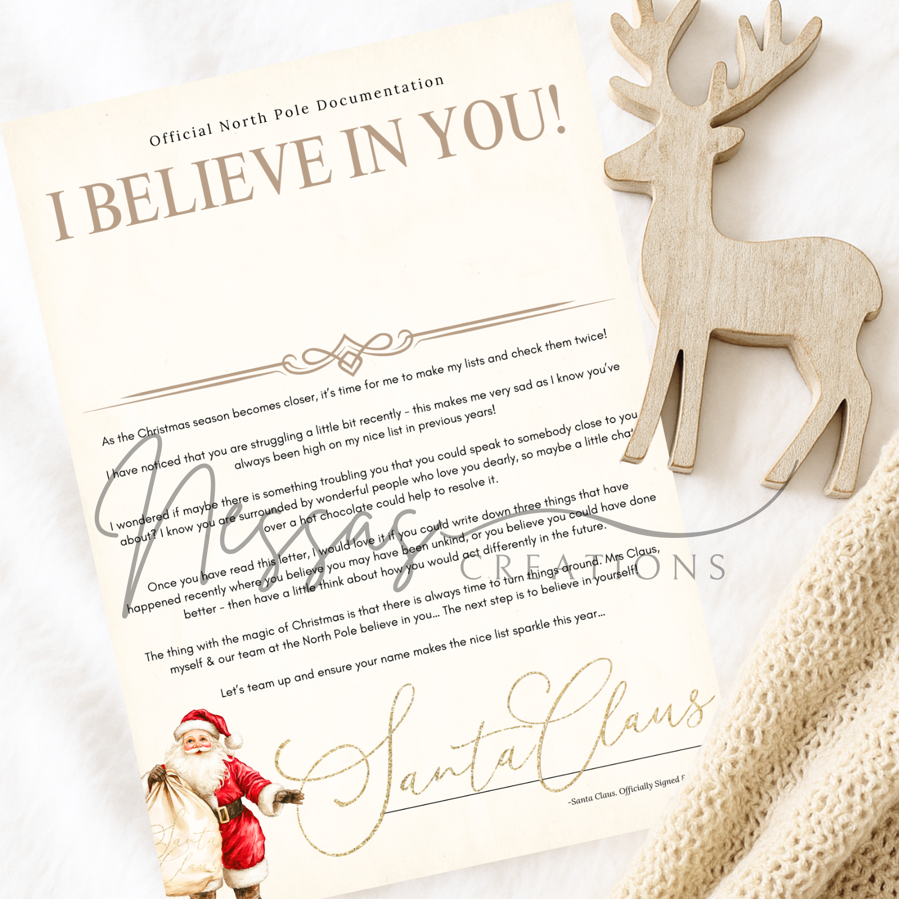 Santa sack letters