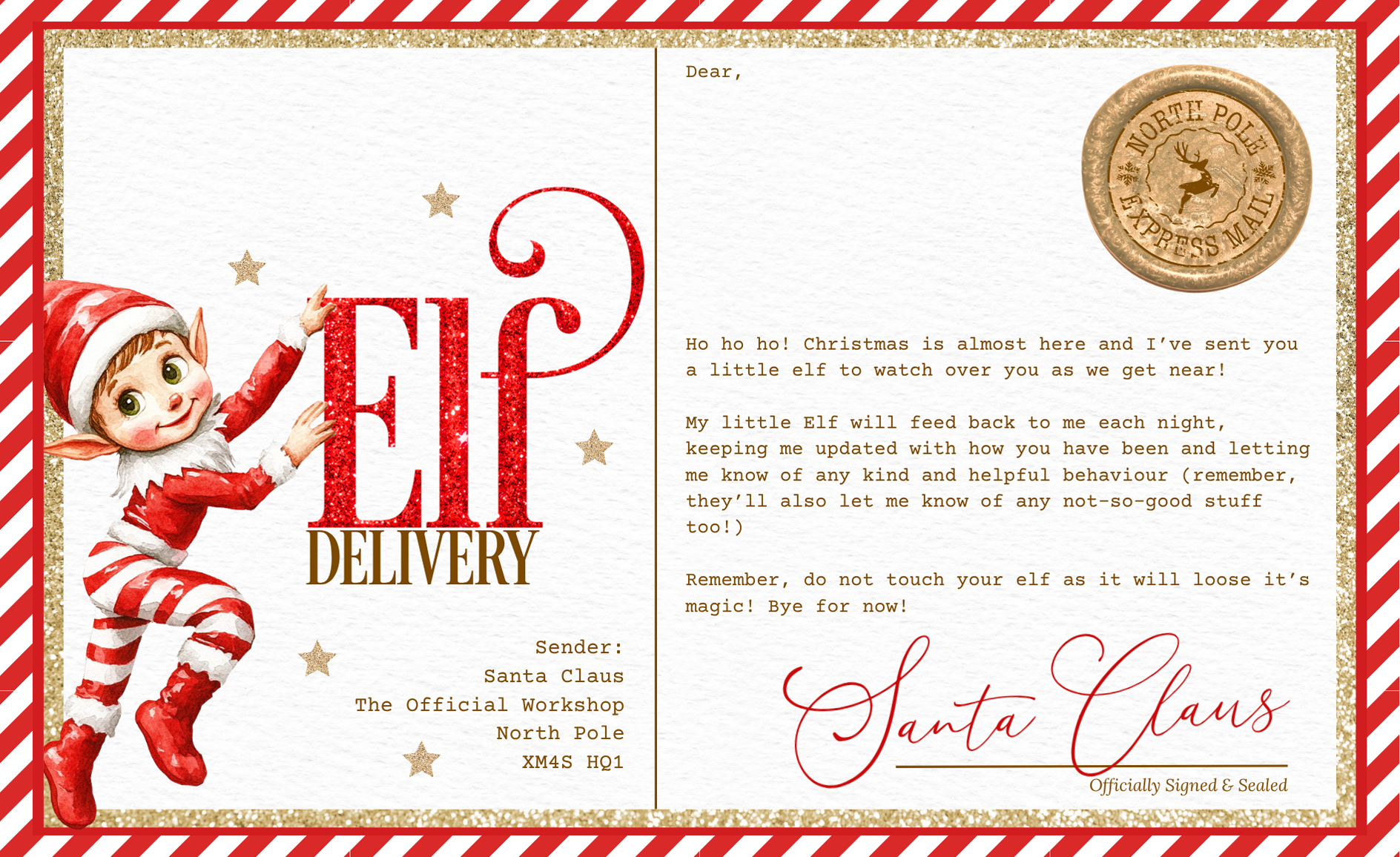 Elf Arrival postcards