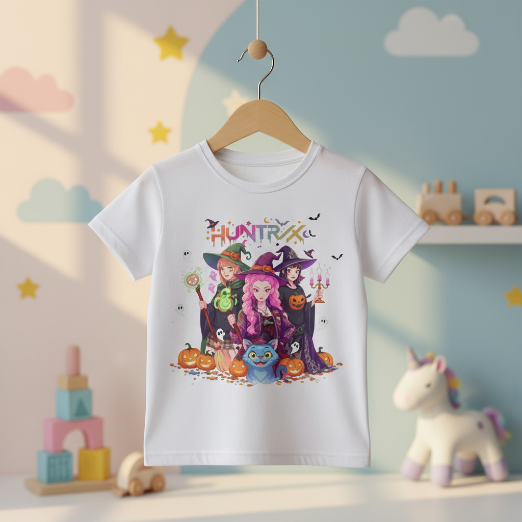 Personalised Kids T-Shirt in Children's Bedroom Setting