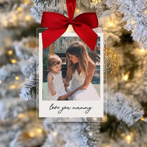 Photo Polaroid Tree ornament