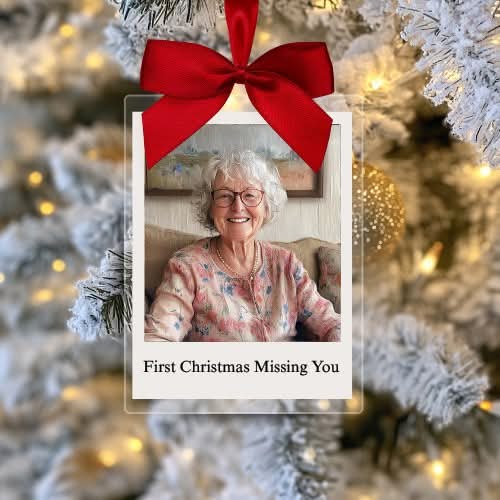 Photo Polaroid Tree ornament