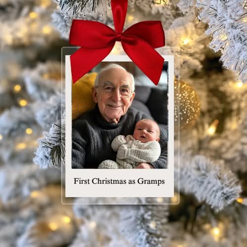 Photo Polaroid Tree ornament