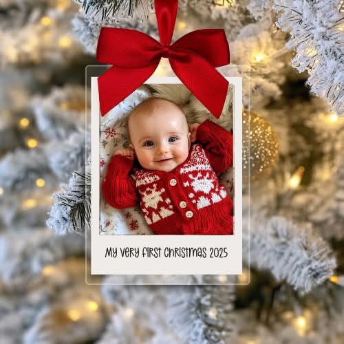 Photo Polaroid Tree ornament